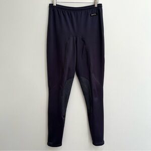 Kerrits Flow Rise Knee Patch Performance Tights Riding Breeches Grey Womens L